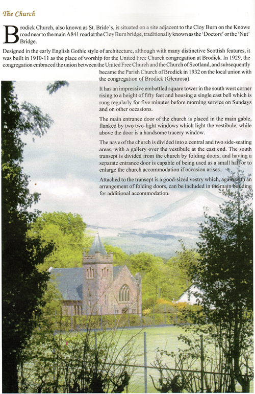 St. Bride's Church Brodick Centenary History